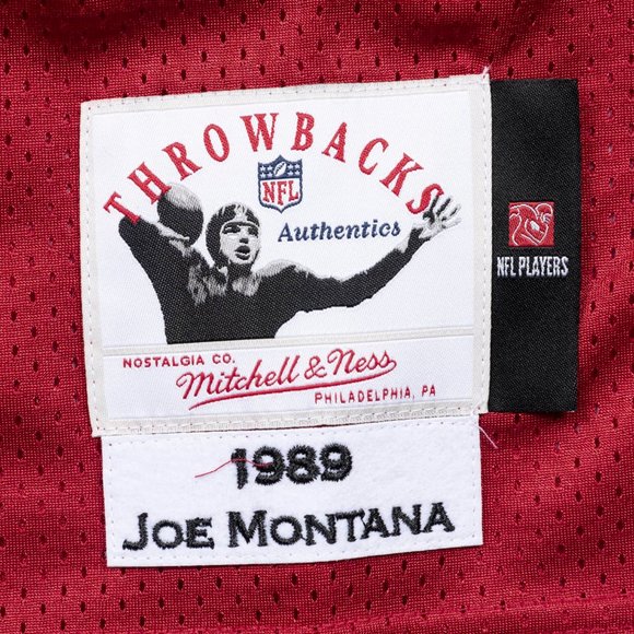 Authentic Joe Montana San Francisco 49ers Jersey Mitchell & Ness Throwback Large - Picture 2 of 11